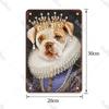 Tiere im Vintage-Stil Gentleman Metallblechschild Haustier Hund Wandbilder Für Wohnzimmer Poster Bar Kaffee Haustierladen Kunstplakette
