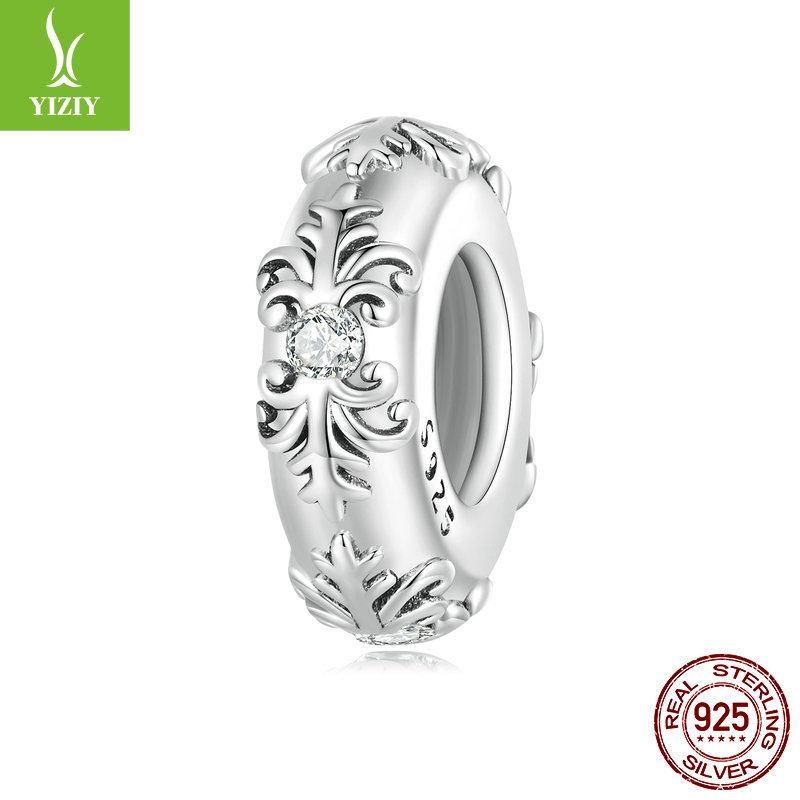 

S925 Серебро Силиконовые Позиционирующие Бусины Разделители Аксессуары, Персонализированные Ретро Универсальные DIY Браслетные Бусины Рассыпные Бусины S925 silver