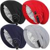Satin Lining Baggy Hat Solid Color Women's Bonnets Casual Night Sleep Cap
