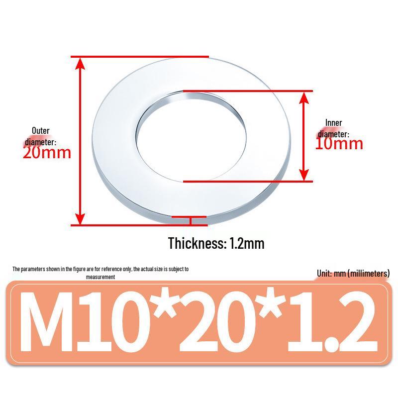 Extra Large Galvanized Metal Flat Washers - Sizes M1.6 to M14
