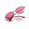 Metal Cat Eye Glasses Women'S Large Frame Sunglasses Color Film Sunglasses Men'S Simple