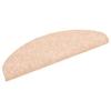 VidaXL Tapis d'escalier auto-adhésifs 15 pièces 65 x 21 x 4 cm Marron clair Demi-rond Grand 132696