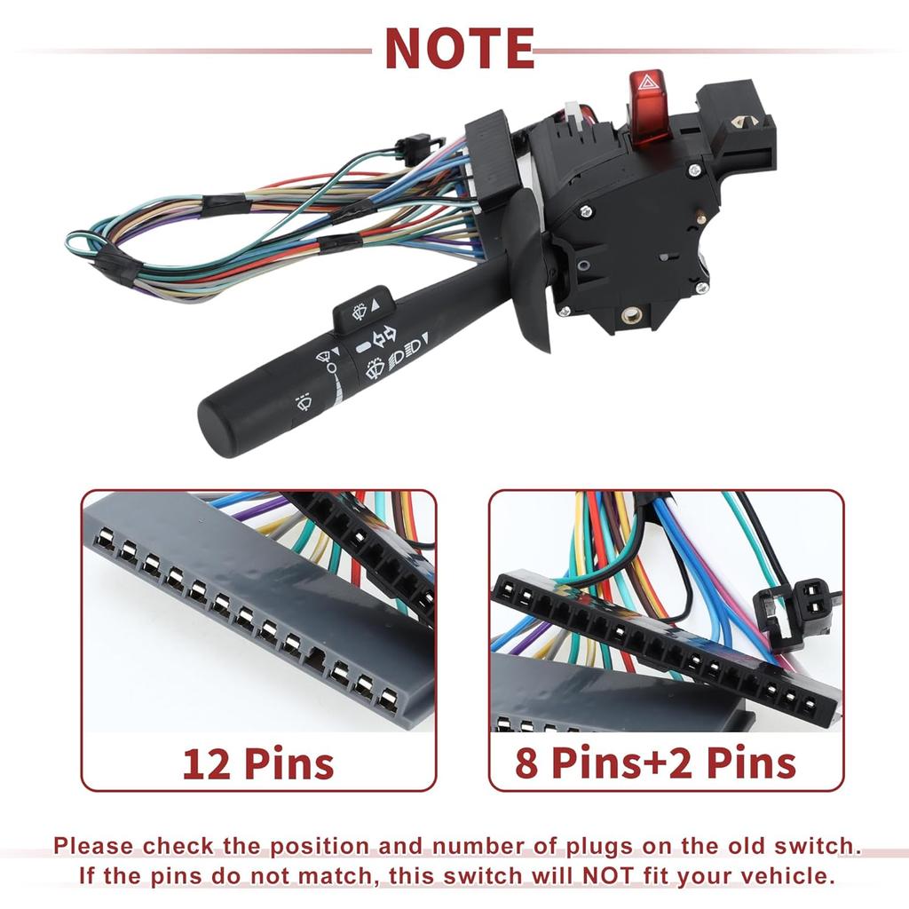 ACROPIX Steering Column Turn Signal Switch Lever Multifunction Combination Switch for Chevrolet Express 1500 Express 2500 Express 3500 No.26075066