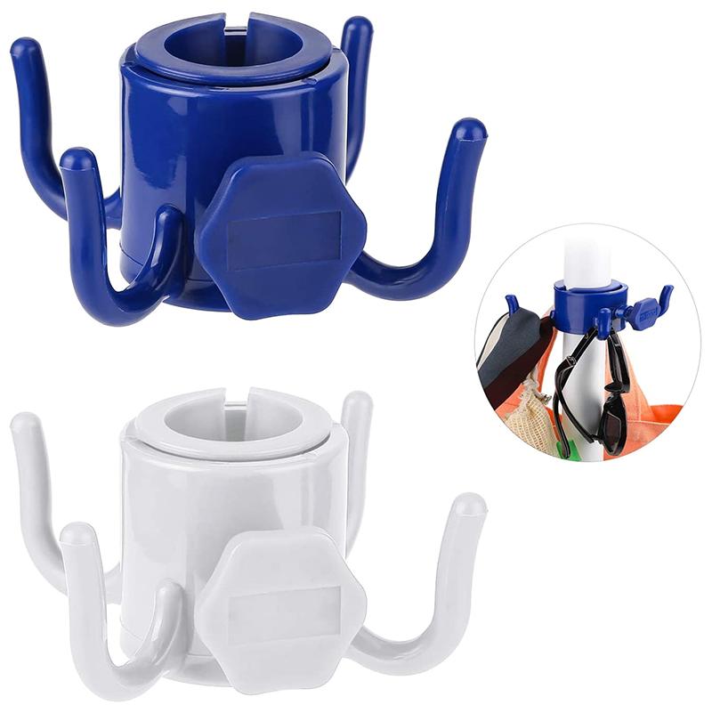 Plážový slunečník, háček na deštník, závěsný stojan, venkovní kempování, 4hrotový háček na ručníky, tašky, klobouky, sluneční brýle