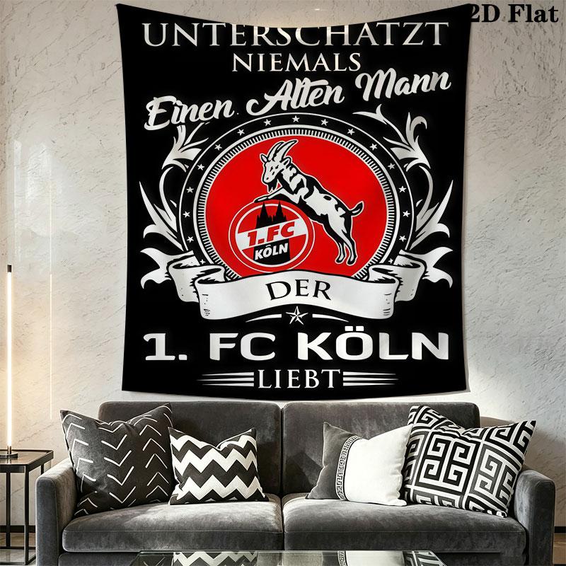 1. FC Köln Wall Hanging Printed Fabric Blanket Decorative Tapestries for Bedroom Living Room Home Decor