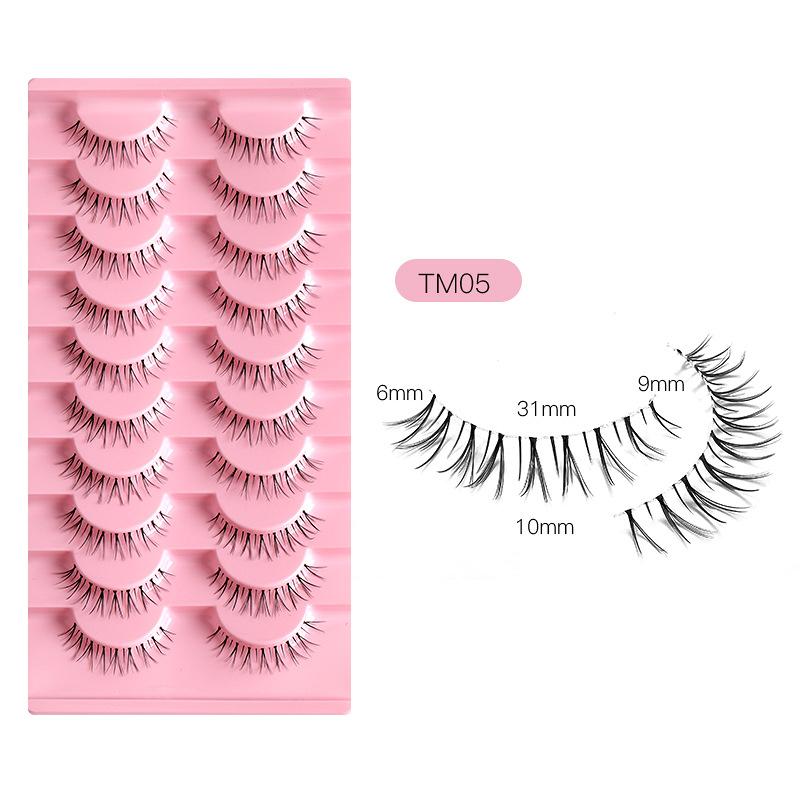 Natürliche, schlanke, falsche Wimpern, dicke, kleine Teufelswimpern, Cos Big Eye Barbie-Wimpern