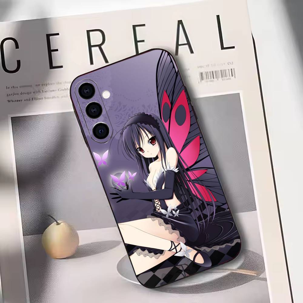Accel World Kuroyukihime Phone Case Black Silicone Soft For Samsung Galaxy A73,A72,A71,A70,A53,A52,A51