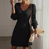 Elegant and Refined Long-sleeved Women's Dress for Summer