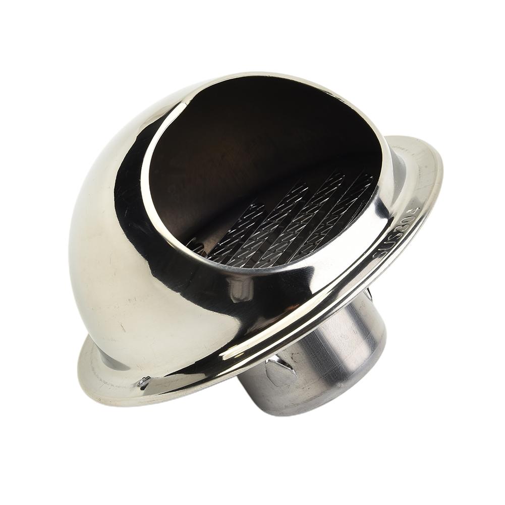 New Useful Air Vent Grille Round Vent Outlet Stainless Steel Exhaust Fans Practical Silver Bull Nose Wall Vent