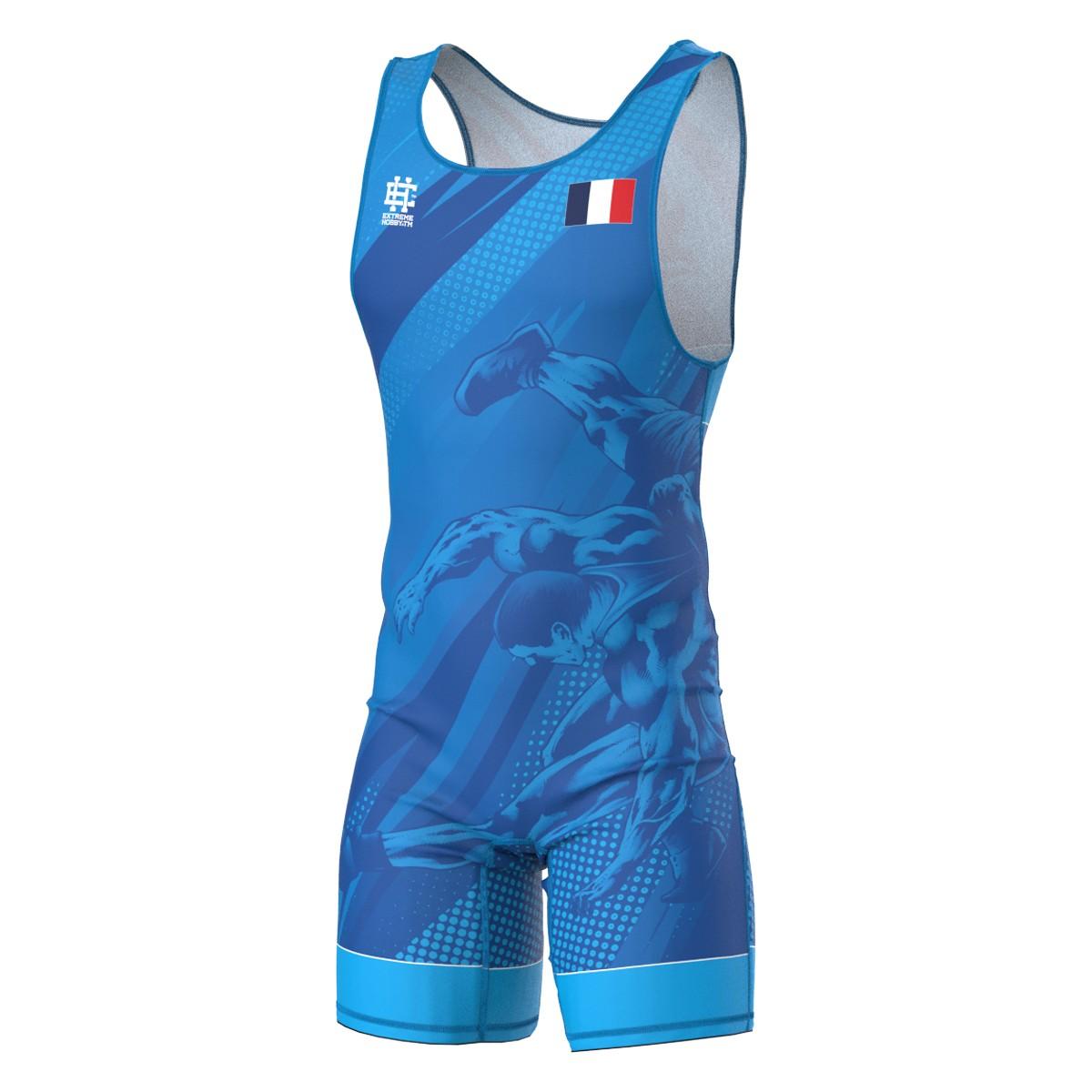 Men`s wrestling leotard symbol france 2XL