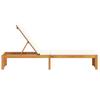 Sun Lounger Oil Natural Finish 200 X 55 X 94 Cm Solid Acacia Wood