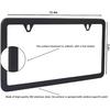 2PCS Premium Matte Black License Plate Frames, 2 Holes Solid Rust-Free Stainless Steel, Rattle-Free Heavy Duty License Plate Bracket Holder,