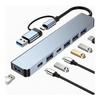 USB C Hub 7-IN-1 7 Port Renkidxen USB A Branch USB Hub Distributor USB3.0 Expansion Mode 5Gbps High Speed Data Transfer Type C Adapter Lightweight
