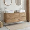 Bathroom Cabinet Set 3 pcs Artisan Oak 49.5 x 41 x 63 cm