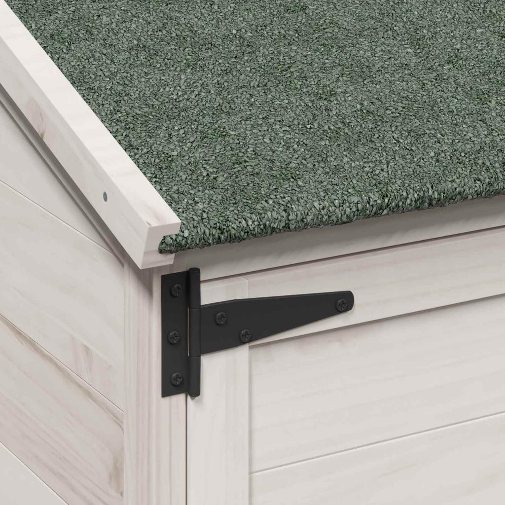 Garden Shed White 106.5 x 56 x 113.5 cm Solid Spruce Wood