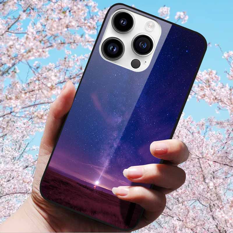 For iPhone 16 Pro Max Case Tempered Glass Hard Fashion Cover Soft Bumper for iPhone 16 Pro Phone Shell Capa iPhone 16 Plus Cases