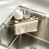 Triangular Corner Drain Rack Stainless Steel Faucet Drain Storage Holder Multifunctional Sink Organizer Sponge Dishcloths Scrubb