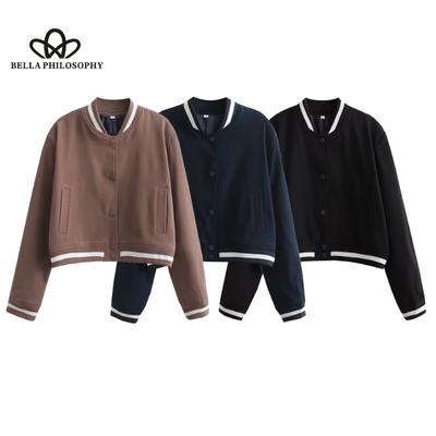 Spring New Women's Baseball Suit Jacket Stand Collar Women Fashion Casual Cool Coat for Woman