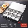 Stainless Steel Condiment and Ingredient Storage Box Set with Lids