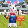 Blue Bunny Inflatable Easter Inflatables Decorations LED Lights Blow Up Yard Decorations Indoor Outdoor Garden Decorations