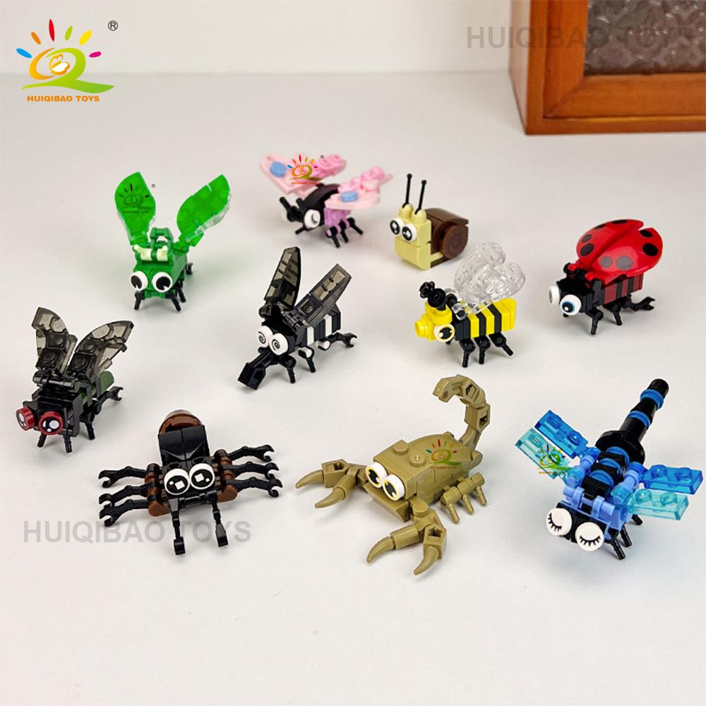 10in1 MINI Insect Butterfly Model Construction Brick Collection City Cartoon Scorpion Animal Bricks Instructive Playthings designed for Adult
