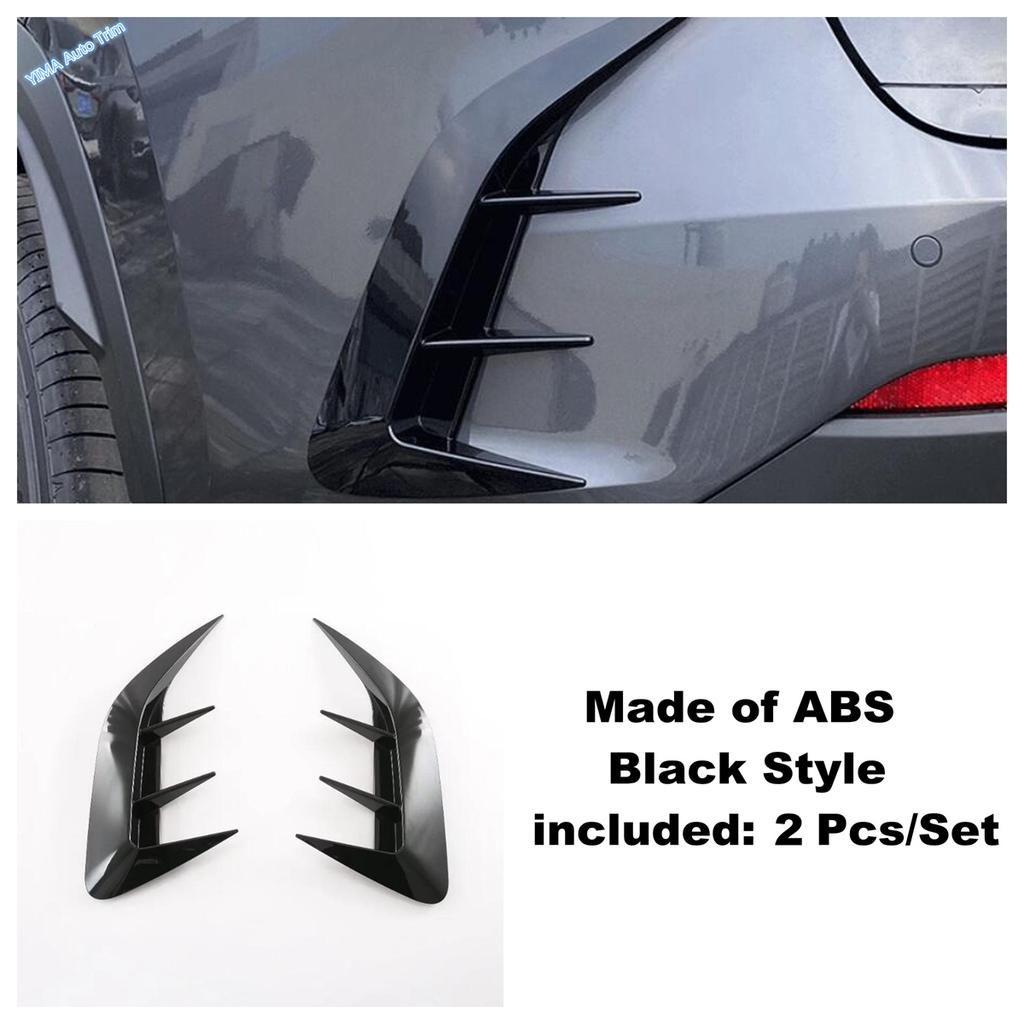 LAPETUS Rear Bumper Air Vent Outlet Cover Trim for Lexus NX 260 350h 2022-2025 ABS Carbon Fiber Look 2 Pcs/Set