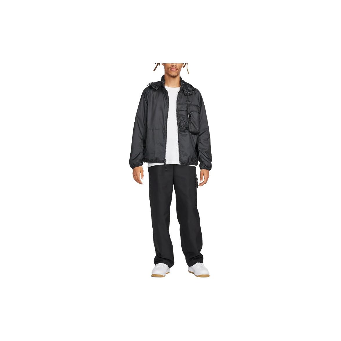 Nike Sportswear Tech Pack Woven Solid Color Stand Collar Zip Jacket Men Jacket Black FB7903-010 M