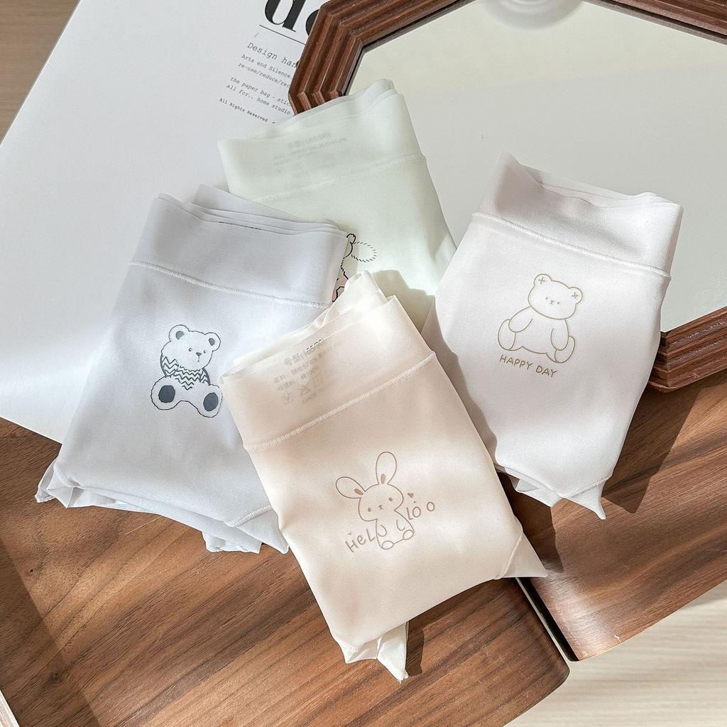 Women's Panties Cartoon Ice Silk Underwear Women's Non-trace Anti-bacterial Ultra-thin Briefs for Girls