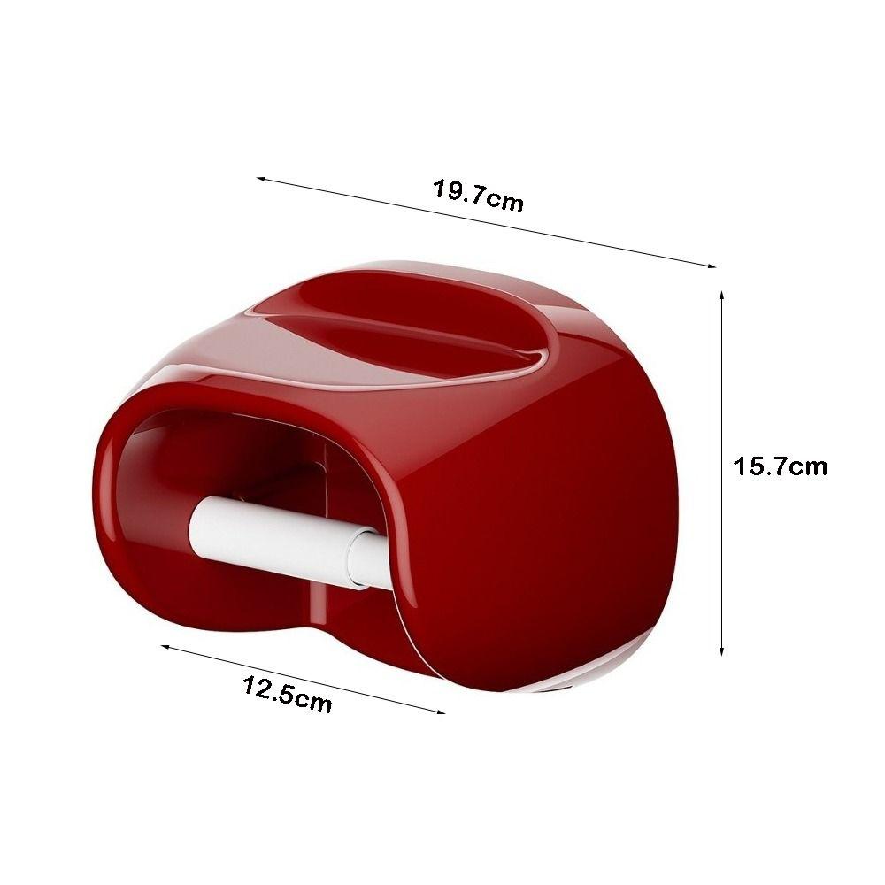 Wall Mounted Bathroom Roll Holder Plastic Toilet Paper Storage Box  Bathroom Organization Accessory