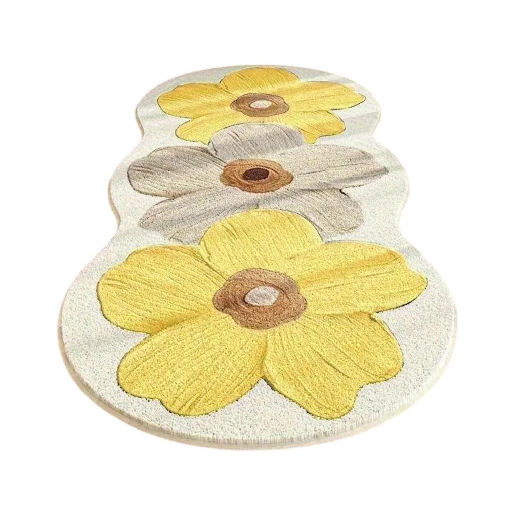 Retro Brown Floral Faux- — Runner, Soft, Warm, And Plush Foot ; Cold- Home Décor