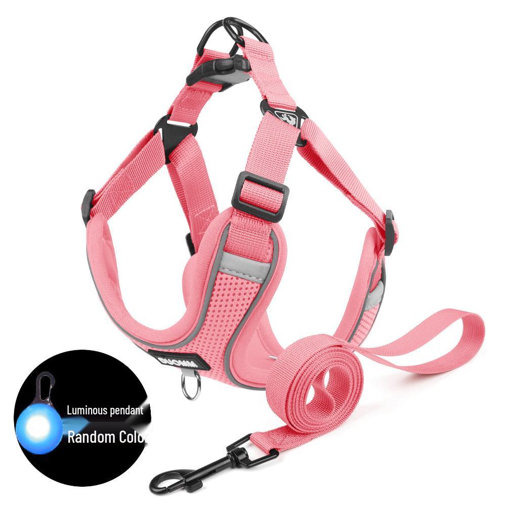 Harnais Gilet Respirant Réglable & Laisse pour Chiens de Petite à Moyenne Taille - Sans Rembourrage, Sans Étranglement, Idéal pour les Shiba Inus & Bouledogues Français