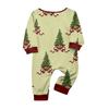 Parent-Child Matching Christmas Print Long Sleeve Neck Loungewear Set with Long Pants