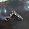 Used Q-pot Syringe-shaped silver charm approx. 2.3cm