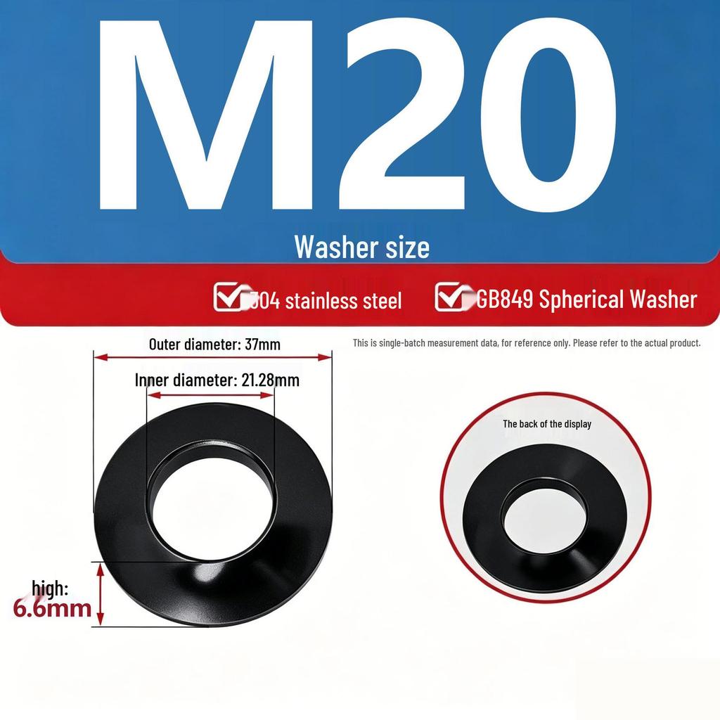 304 Stainless Steel Conical, Spherical, and Concave Convex Washers (M6, M8, M10, M12)