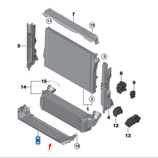 BMW X5/X6 E70 E71 Radiator Lower Cover