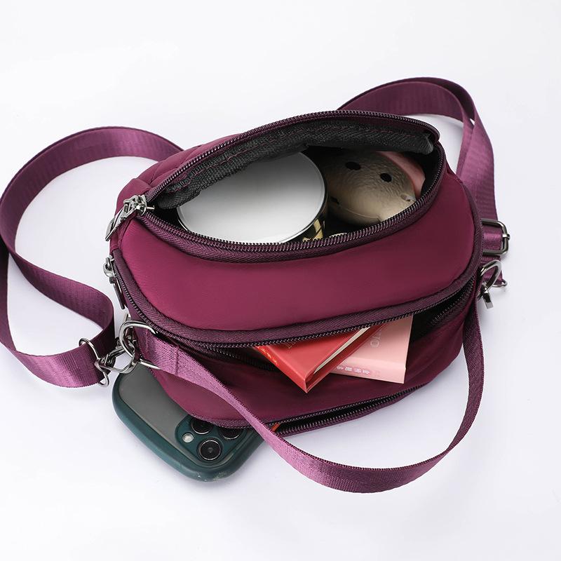 One Shoulder Versatile Mini Bag Casual Oxford Cloth Women's Bag Mobile Wallet Printed Nylon Cloth Bag Crossbody Bag