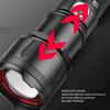 Telescopic Focus Flashlight XHP160 LED Super Bright Flashlight for Camping Hiking Biking