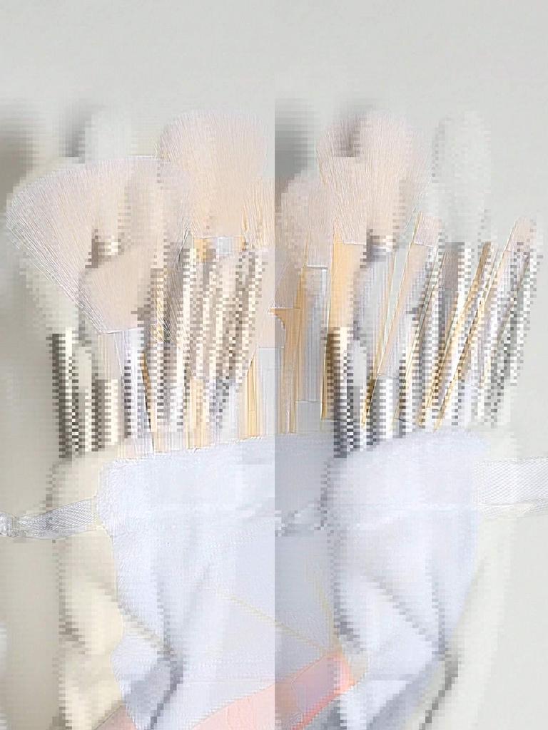 Kompaktowy zestaw 13 pędzli do makijażu: Czarno-Białe, Miękkie Włosie do Podkładu, Cieni do Powiek, Brwi i Korektora.