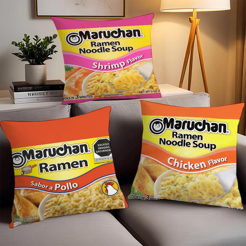 Fashion Print M-Marucha R-Ramen Pillow Case Office Cushions Suitable For Sofa Car Bedroom Decorative Cushion Cover