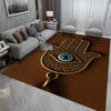 Hamsa Hand Carpet Mat Rug Evil Eye Mandala Pattern Colorful Gemstone Bohemian Home Decoration Living Room Bedroom Floor Mat