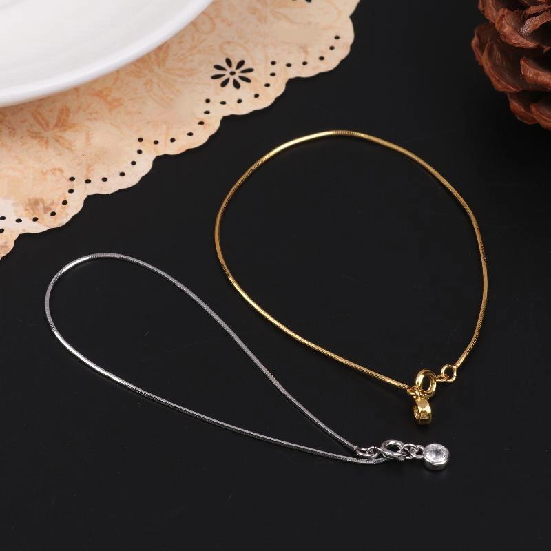 Fähiges und minimalistisches Bubble Snake Bone Kettenarmband mit kreisförmigem Zirkonia-Anhänger für Damen-Partyschmuck-Geschenk