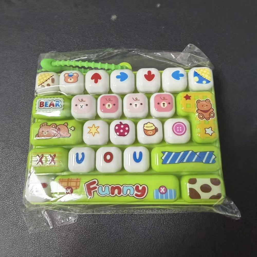 Cute Design Decompression Button Toy 26 Key Keyboard Keychain Accessories Gift