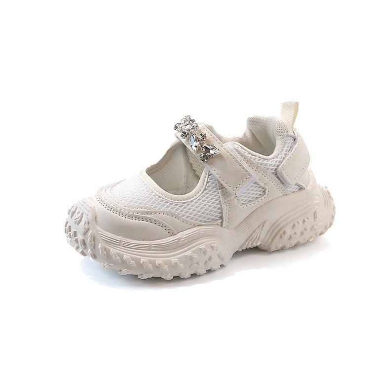 Girls' sneakers 2025 spring new shoes Girls' soft-soled dad shoes Children's mesh breathable boys' shoes tide