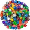 24/48/80pcs Bagged Polyhedral Dice COC & DND Tabletop Role Playing Board Game Accessories Atmosphere Creating Prop for Party XJM