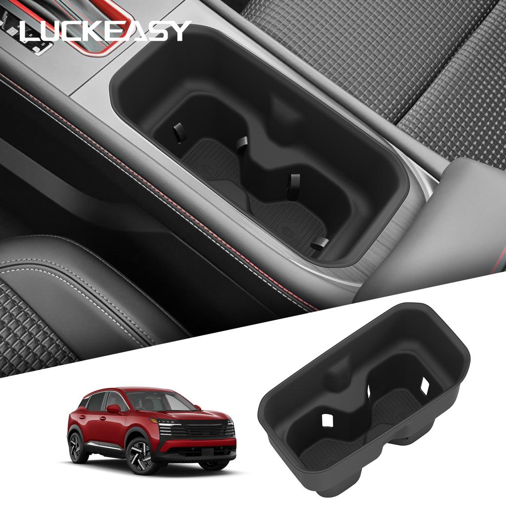 LUCKEASY for Nissan Kicks 2025 2026 (North American) Central Console Water Cup Holder Car Accessories Drinks Holder Storage Case