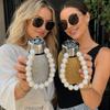 Leak-Proof Rhinestone Thermos Cup 300ml Glitter Coffee Cup Durable Insulated Water Bottle  Home