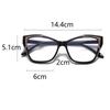 Optical Spectacle Eyeglasses Frames Fashionable Women's Anti Blue Light Color Changing Glasses Trendy Cat Eye Frames Flat Lenses