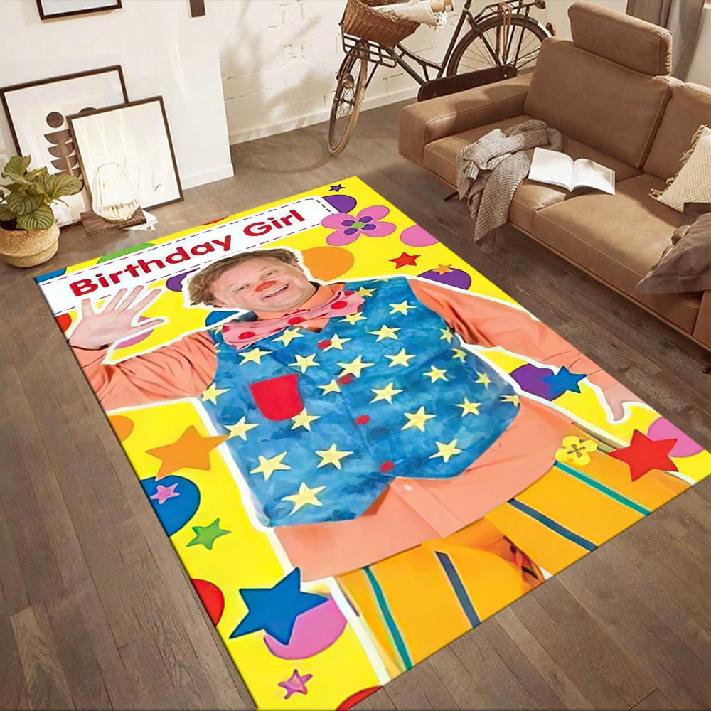 Colorful Birthday Celebration Square rugs are a great choice for living rooms, bedrooms, home décor, and as gifts.