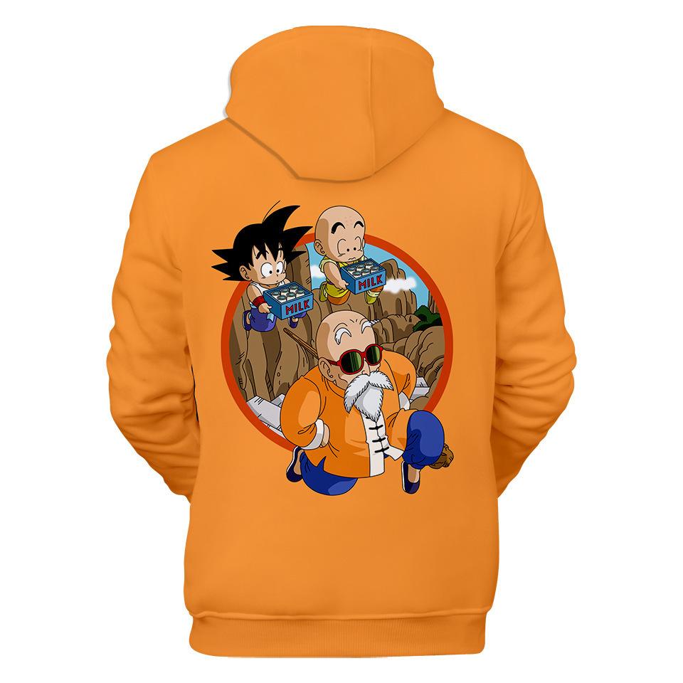 10 Colors Men Women Anime Hoodies New Streetwear Casual DRAGON BALL Z Cartoon Printed Hooded Pullover Sweatshirts