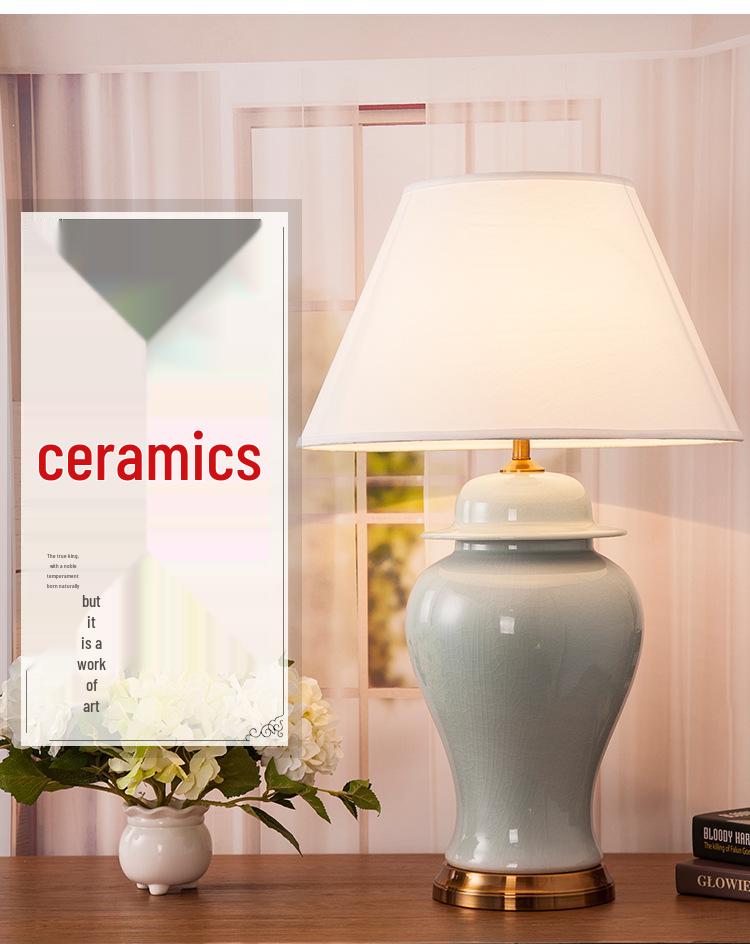 Modern American LED Ceramic Table Lamp for Living Room, Bedroom, or Study